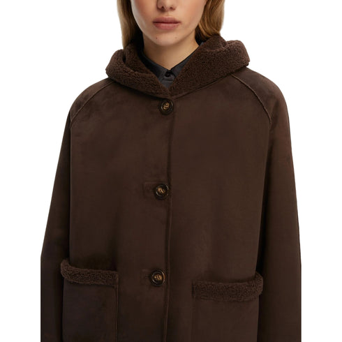 Cappottino Donna Gavetta Reversibile con Cappuccio e Bottoni
